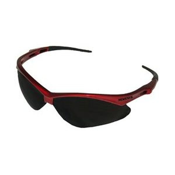 Nemesis Red Frame Smoke Lens Safety Glasses