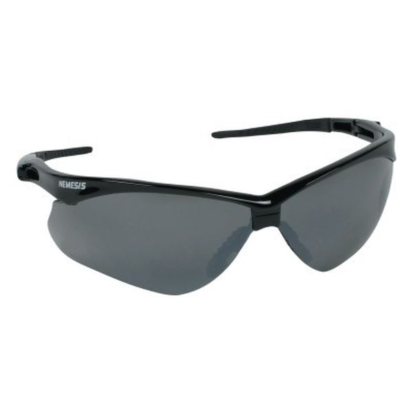 Nemesis Black Frame Smoke Mirror Lens Safety Glasses