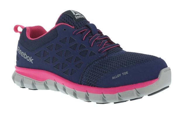 6.5 Reebok Work Womens Astroride ST EH Athletic Oxford Shoe M US, Navy/Pink B