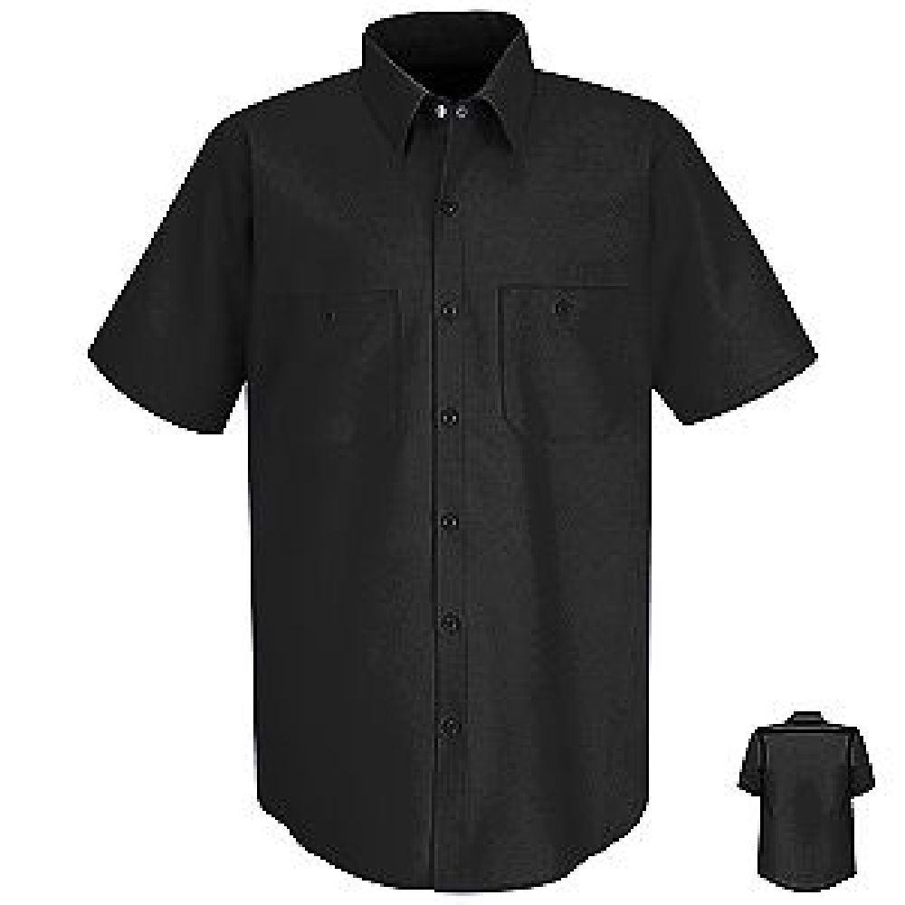 Men's Red Kap Industrial Short Sleeve Work Shirt-Solid