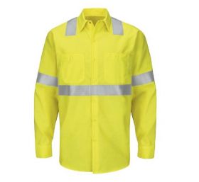 Men's Red Kap Type R Class 2 Hi-Vis Ripstop Long Sleeve Work Shirt