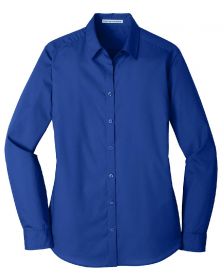 Women's Port Authority Essential Style Long Sleeve Carefree Poplin Shirt