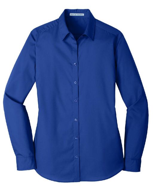 Women's Port Authority Essential Style Long Sleeve Carefree Poplin Shirt Women's Port Authority Essential Style Long Sleeve Carefree Poplin Shirt