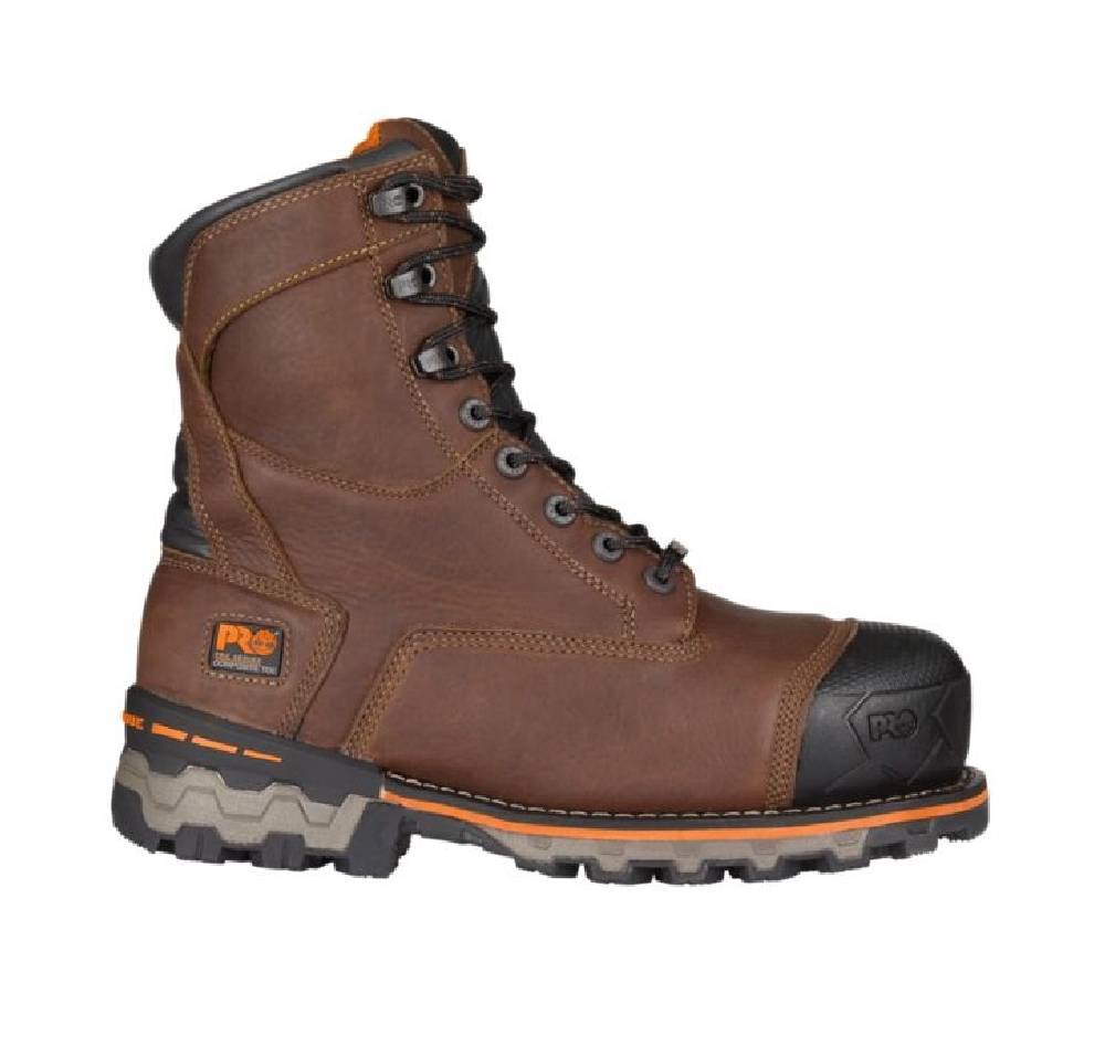 Men's Timberland PRO Boondock 8" Insulated Waterproof Composite Toe-Brown