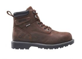 Men's Wolverine Floorhand  6" Waterproof Steel Toe-Dark Brown