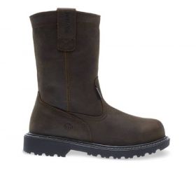 Men's Wolverine Floorhand Wellington Waterproof Steel Toe-Dark Brown